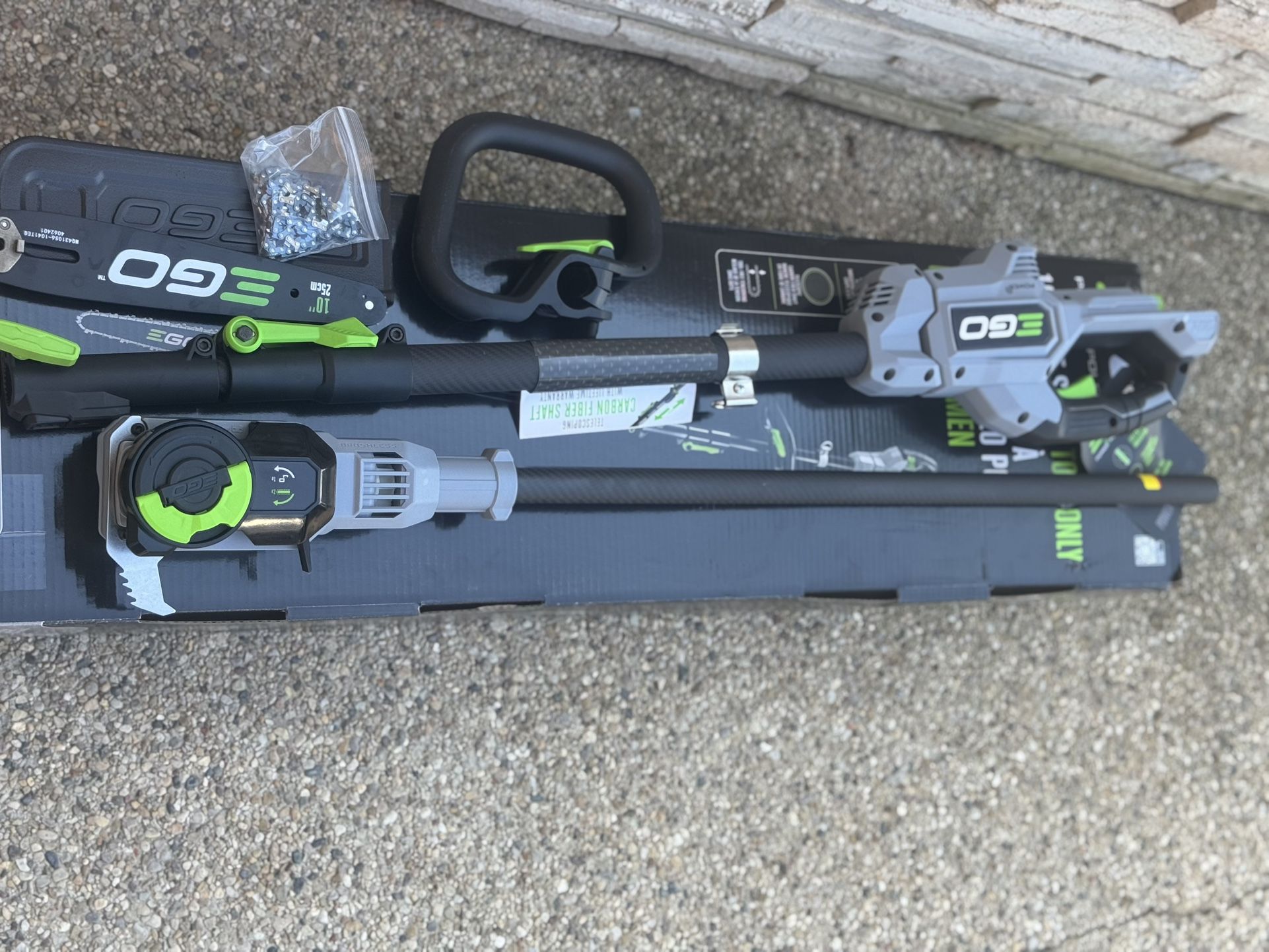 EGO POWER+ Telescopic Carbon Fiber Shaft with LED Cut Line 56-volt 10.0-in Battery Pole Saw