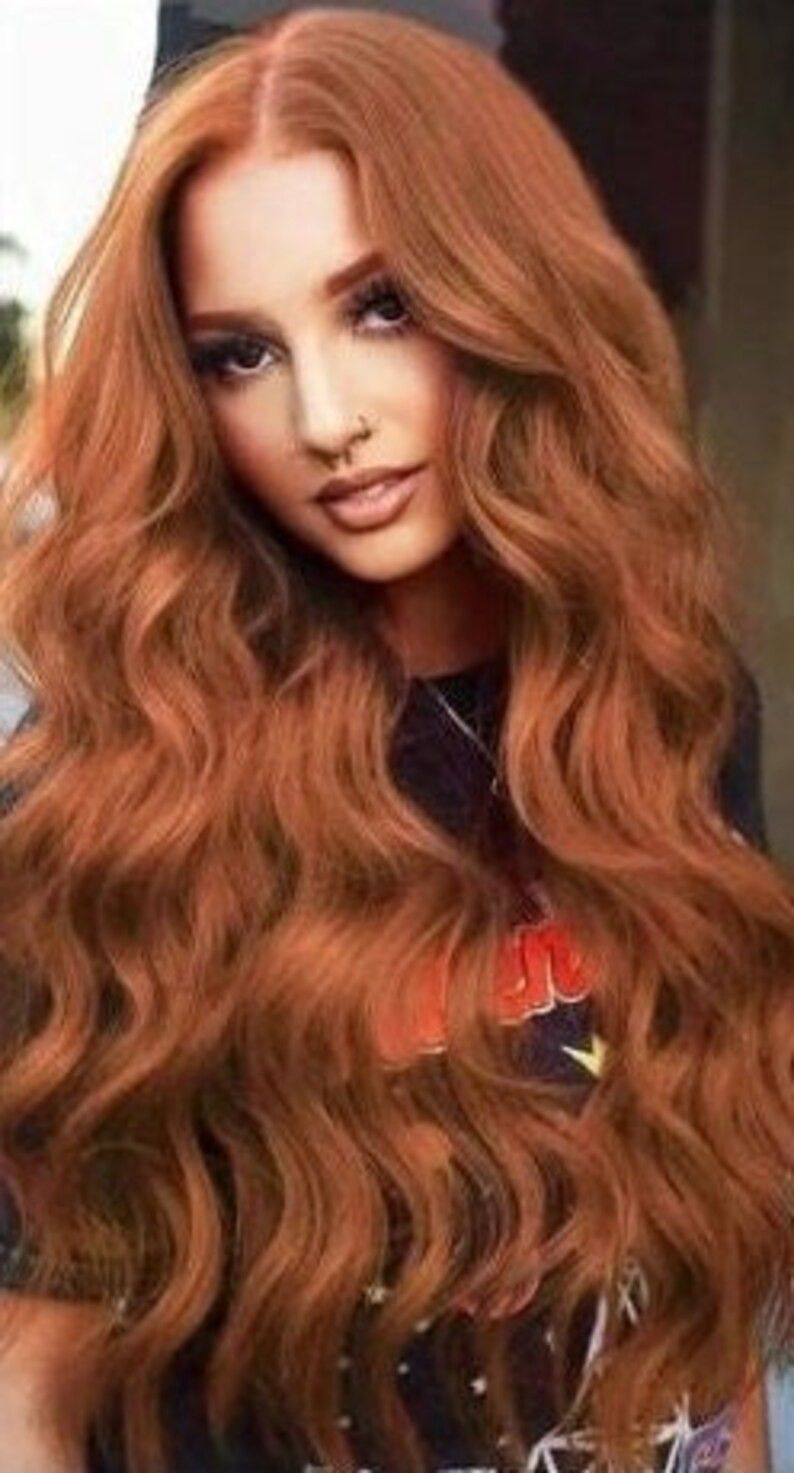 Copper Beauty Lace Front Wig display picture 2