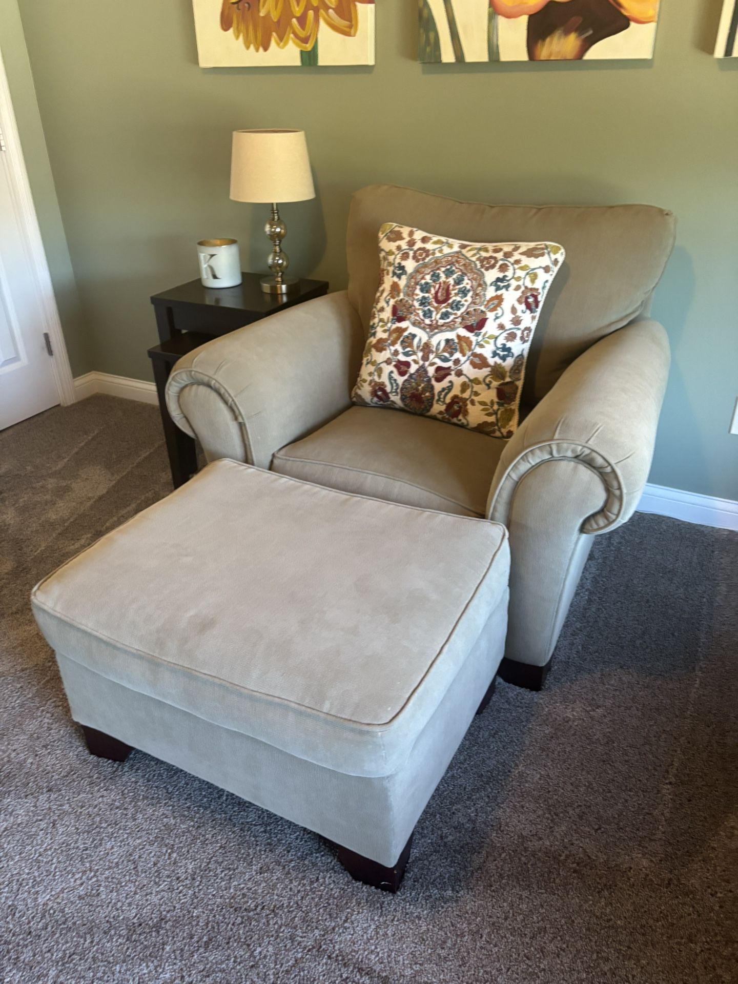Broyhill Chair and Ottoman