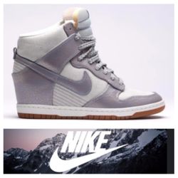 Nike Dunk Sky High Essential Silver Ice Blue' Sneaker Wedges