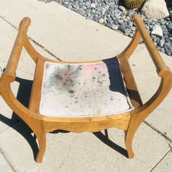 Vintage Solid Wood Roman Curule Chair Decoration Beige (Silver Lake)