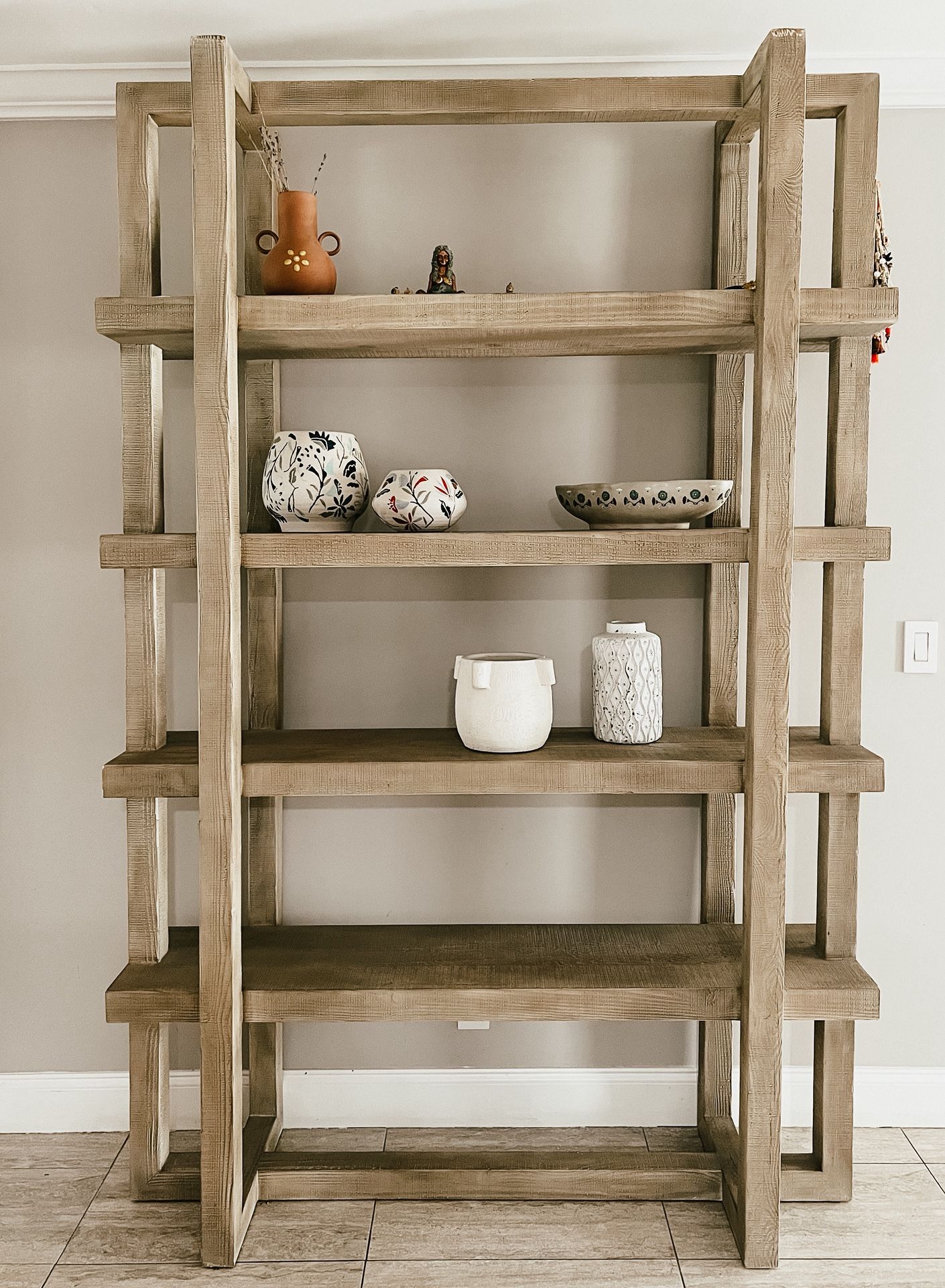 RESTORATION HARDWARE OAK SHELVING