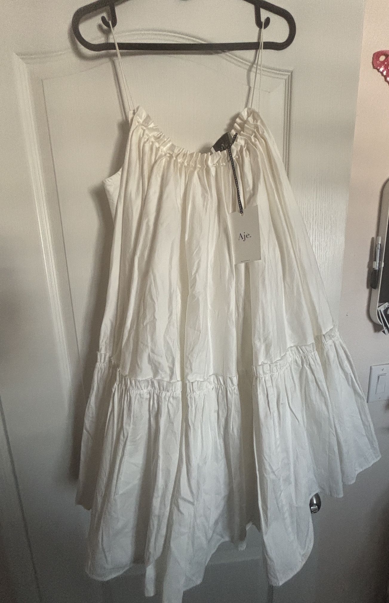 Aje Midsummer Swing Mini Dress Ivory