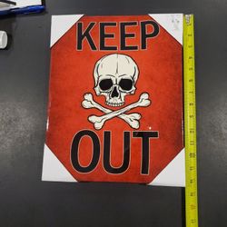 Keep Out Skull Frame