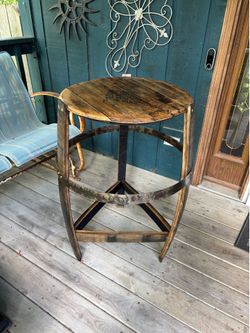 Bourbon Barrel Tasing Table