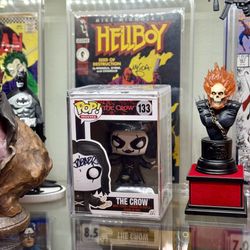 The Crow Signed and Sketched on POP FUNKO by Artist Creator James O’Barr