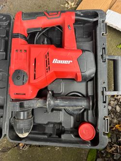 BAUER 1641E-B SDS Plus Rotary Hammer Drill 10 Amp with Case