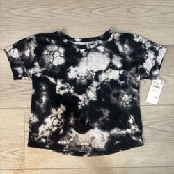 Nordstrom rack tie dye shirt Size M Black And White New With Tags Retail $18.97