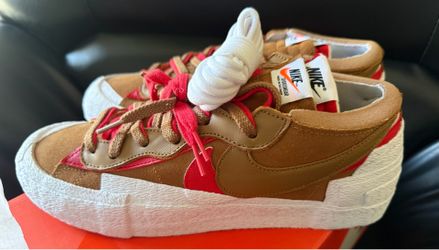 Nike blazer low Sacai British Tan Red Size 10.5 Men’s