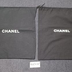 2 Chanel Dust Bags 13.5"× 12"