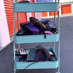 Teal 3-Tier Utility Cart - Cute