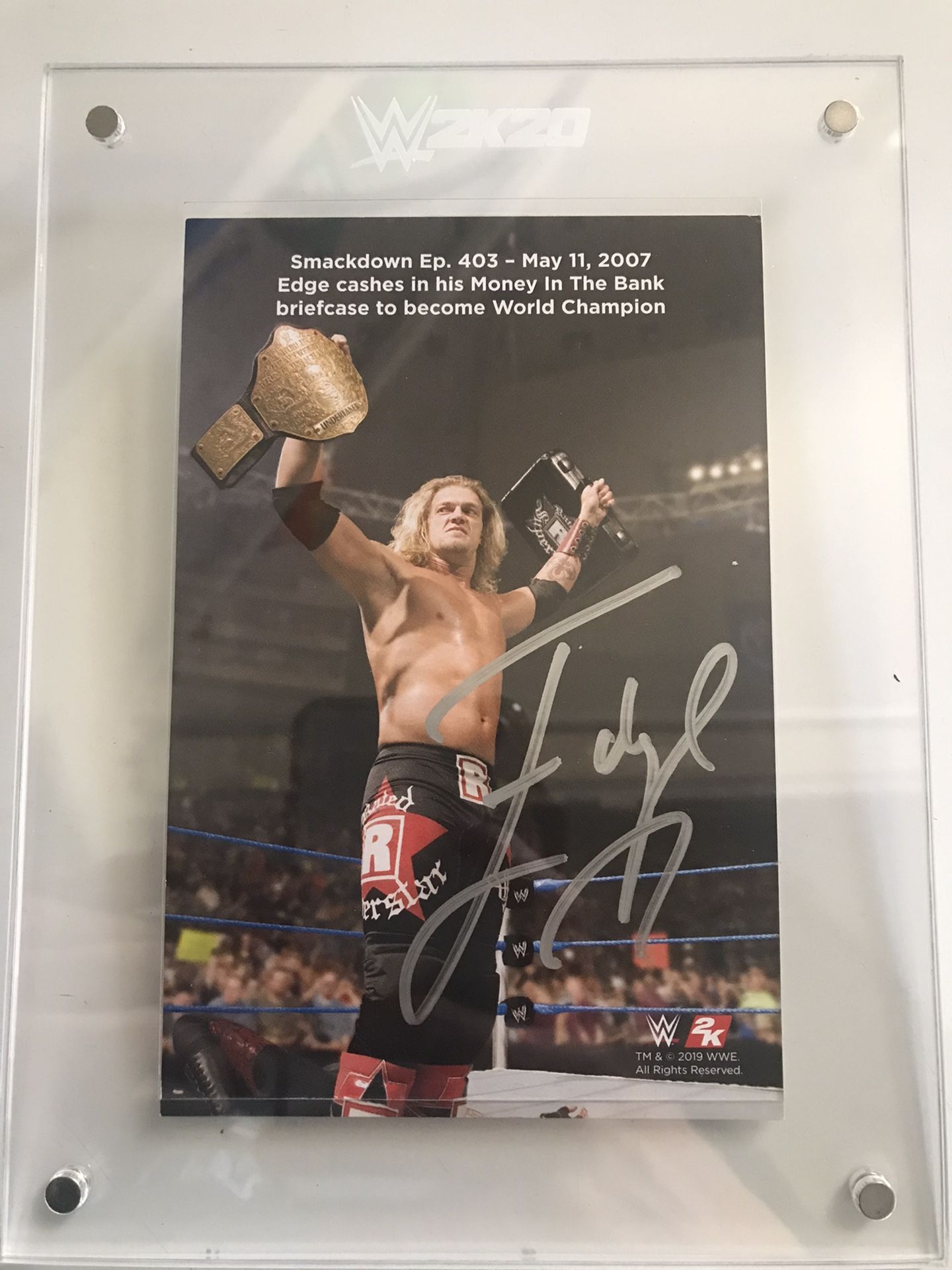 WWE2K20 Edge SIGNED autograph
