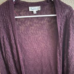 MEDIUM BURGUNDY CARDIGAN