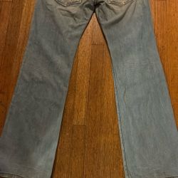 Used Robin Jeans Rhinestone Long Flap Pocket Size 34