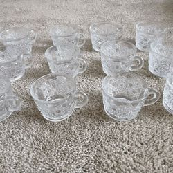 Very Rare - 16 Piece Antique Punch Glass set