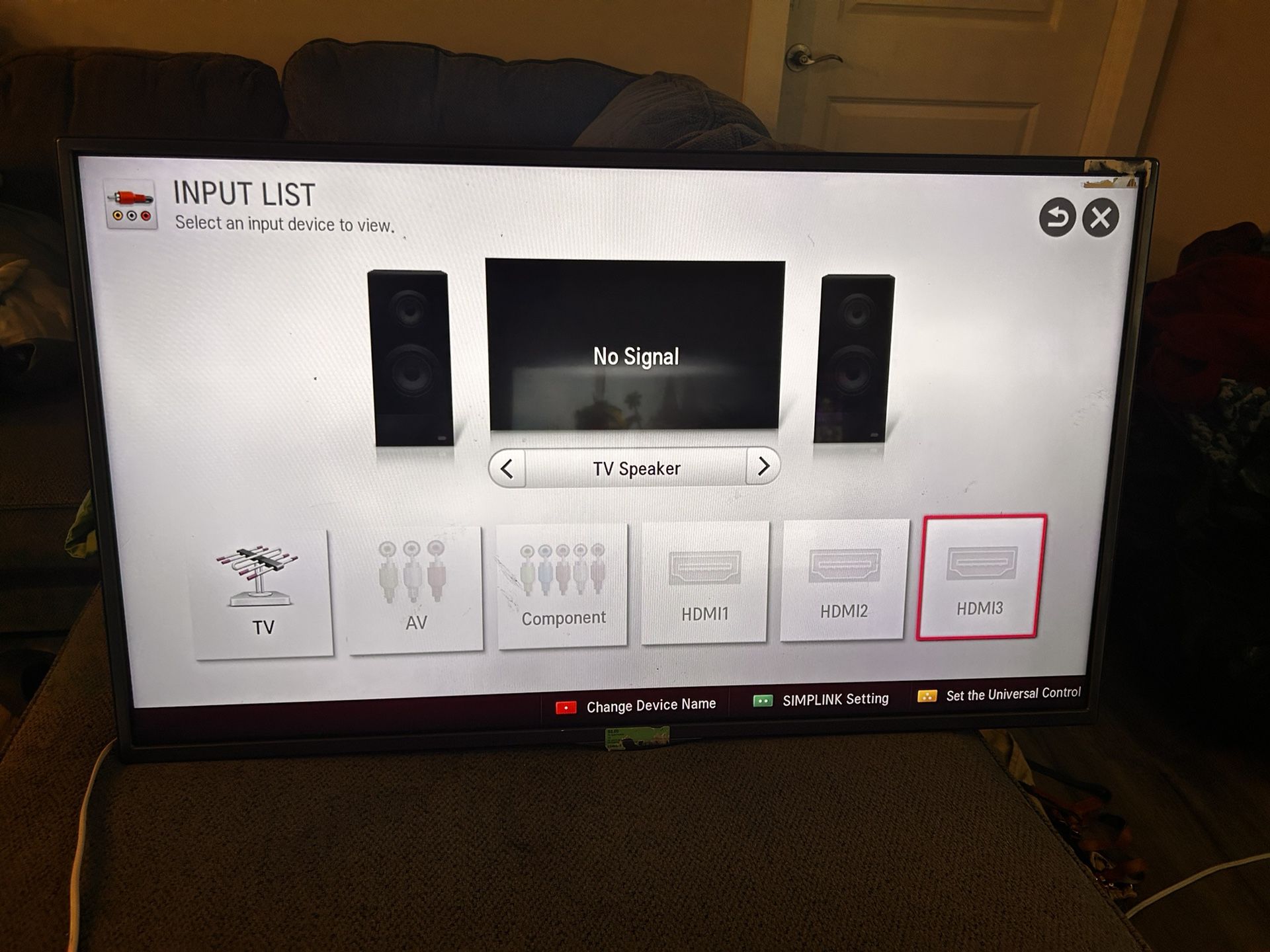 55” LG Tv With Mount