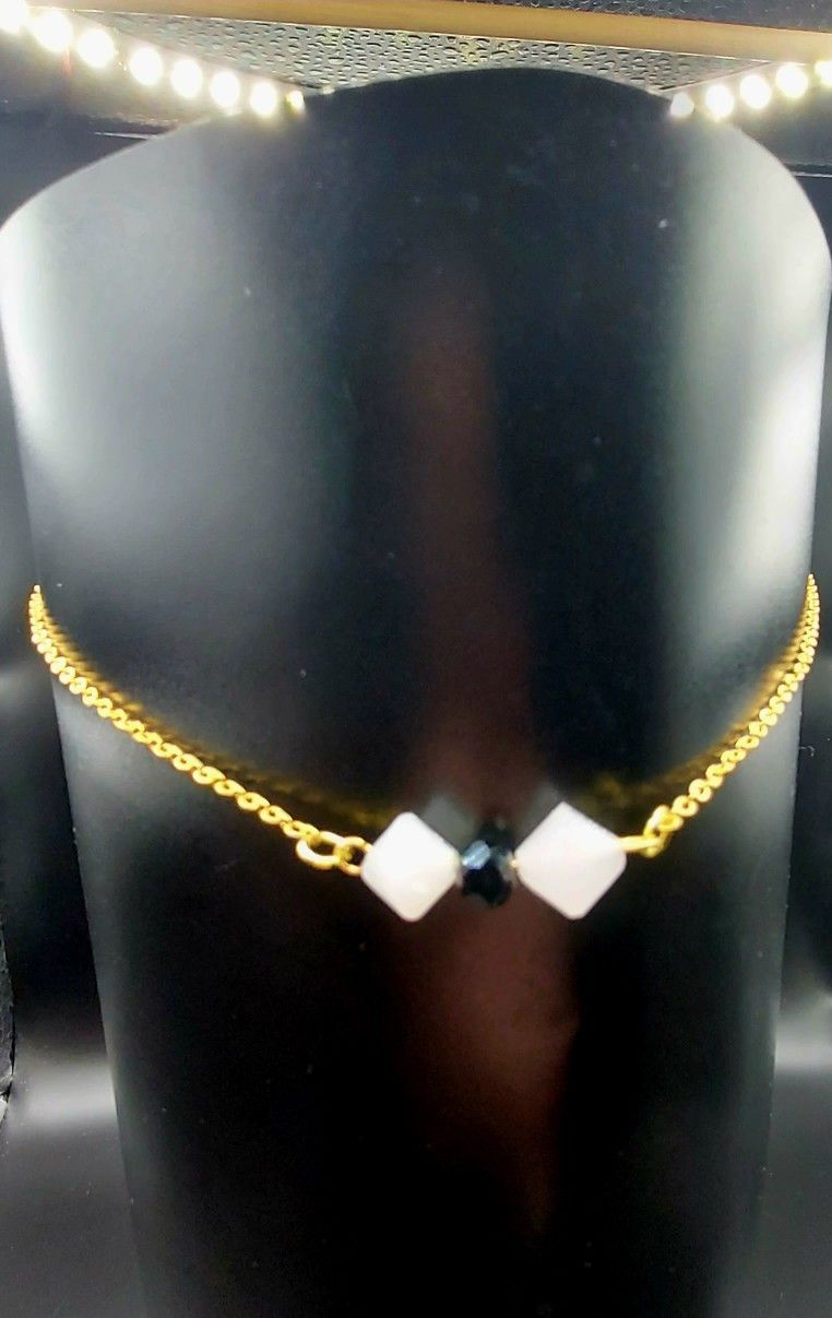 Rose Quartz Bow Tie Necklace 