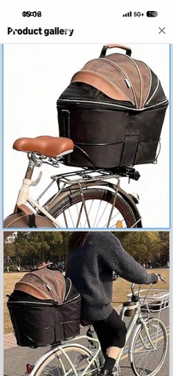 Multifunctional Bicycle Pet Bag | 360° All - Round View & Sturdy Build | Pet Carrier for Bikes