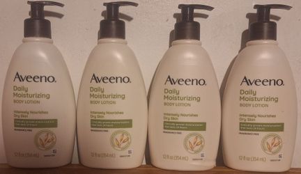 4 Aveeno Daily Moisturizing Body Lotion Dry Skin 12 fl oz each