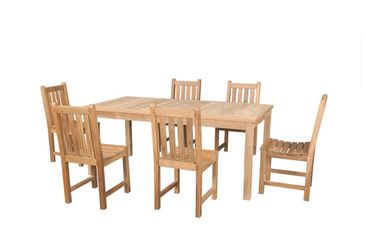New solid teak outdoor dining set for 6
