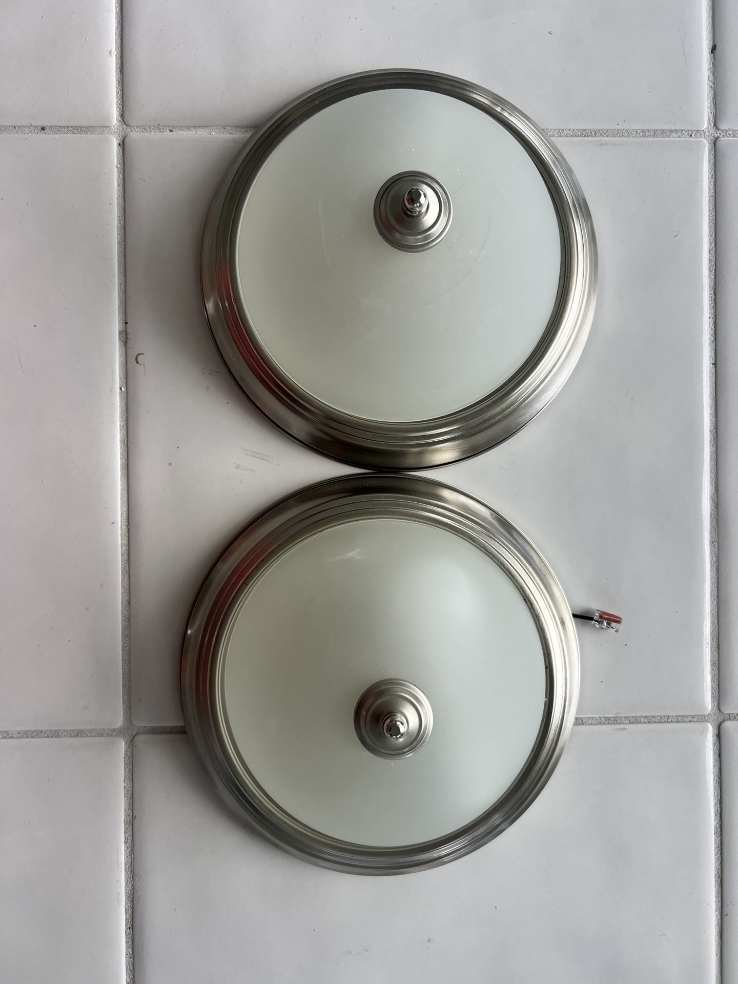 Two ceiling lamps $15