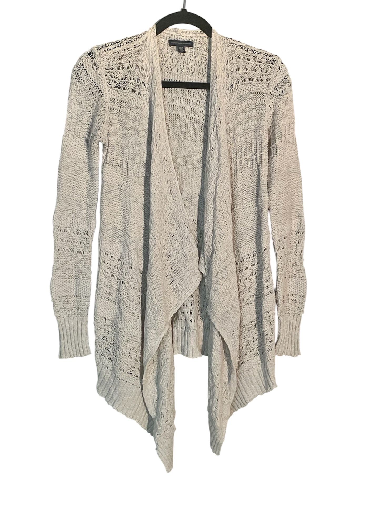 American Eagle Outfitters loose-knit beige bohemian cardigan