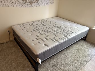 Queen Mattress and Platform Bed Frame