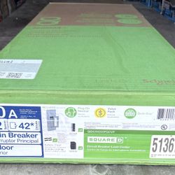 Square D QO 200 -Amp 42 -Spaces 42 -Circuit Indoor Convertible Main Breaker Panel Plug-On Neutral 