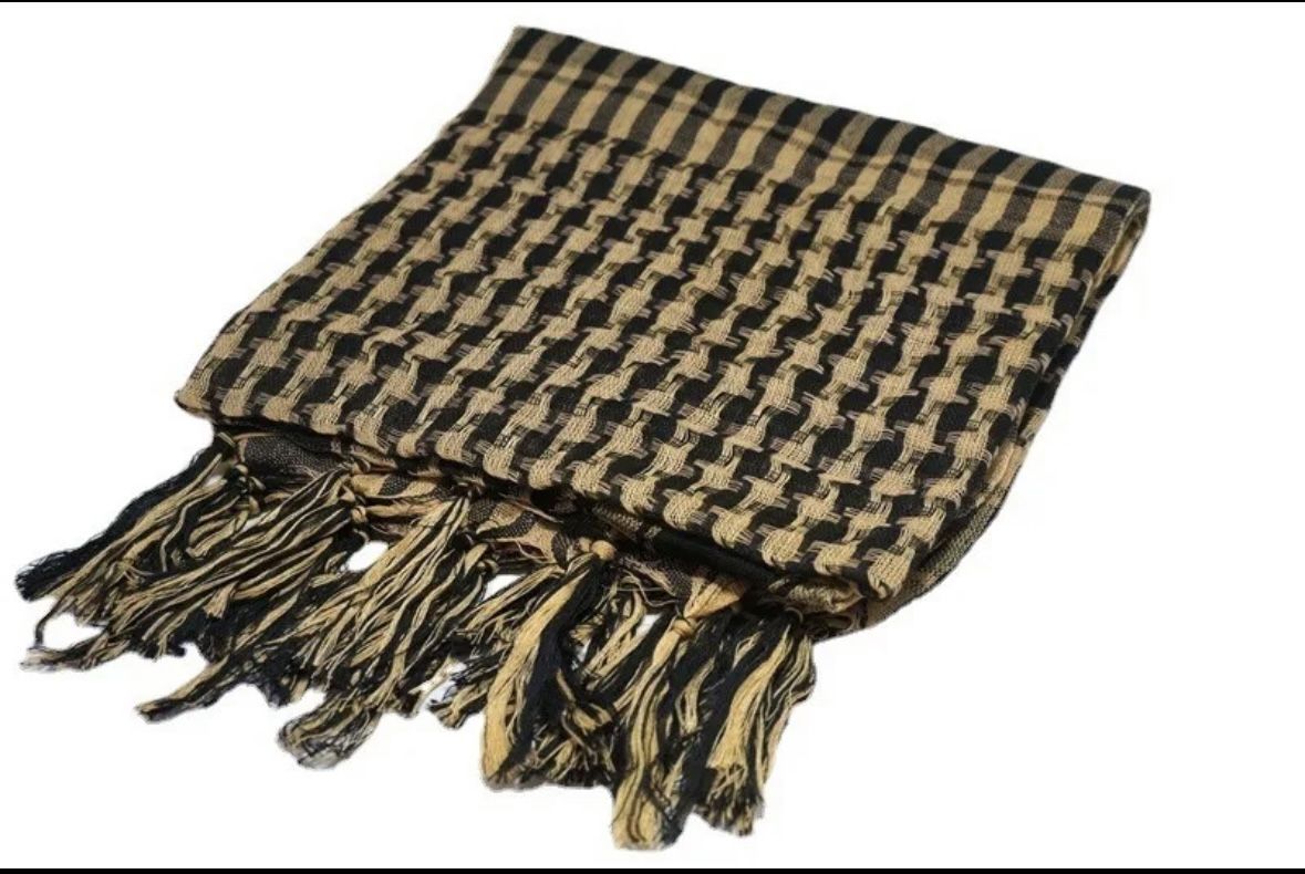 Arab Tactical Desert Shawl, Keffiyeh, Shamagh Scarf