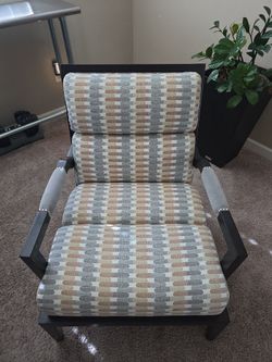 Accent Armchair with Patterned Cushions