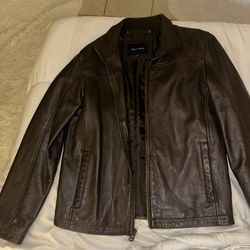 Cole Haan men’s brown leather jacket 