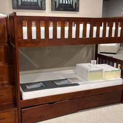 Veronica Bunk Bed Twin-Dark Cherry📌Finance Available