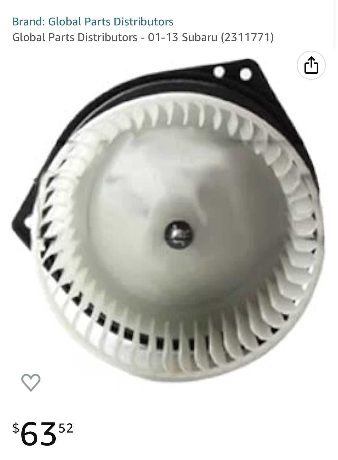 Subaru AC Blower Motor