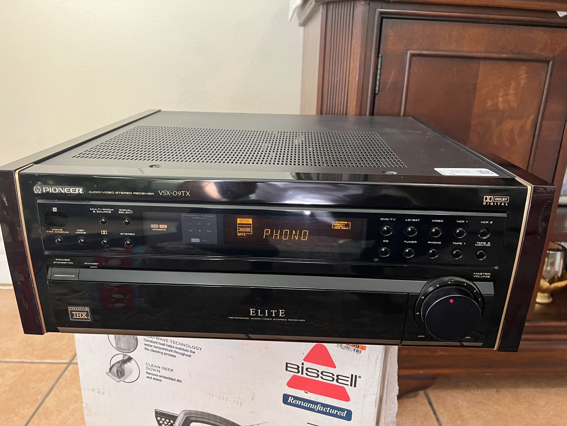 Vintage Pioneer Elite VSX-09TX 7.1 Channel Receiver Dolby Digital THX, Not Yamaha, Sony, Denon, Bose