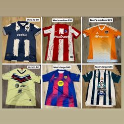 Soccer Jerseys Men’s Medium Large & XL