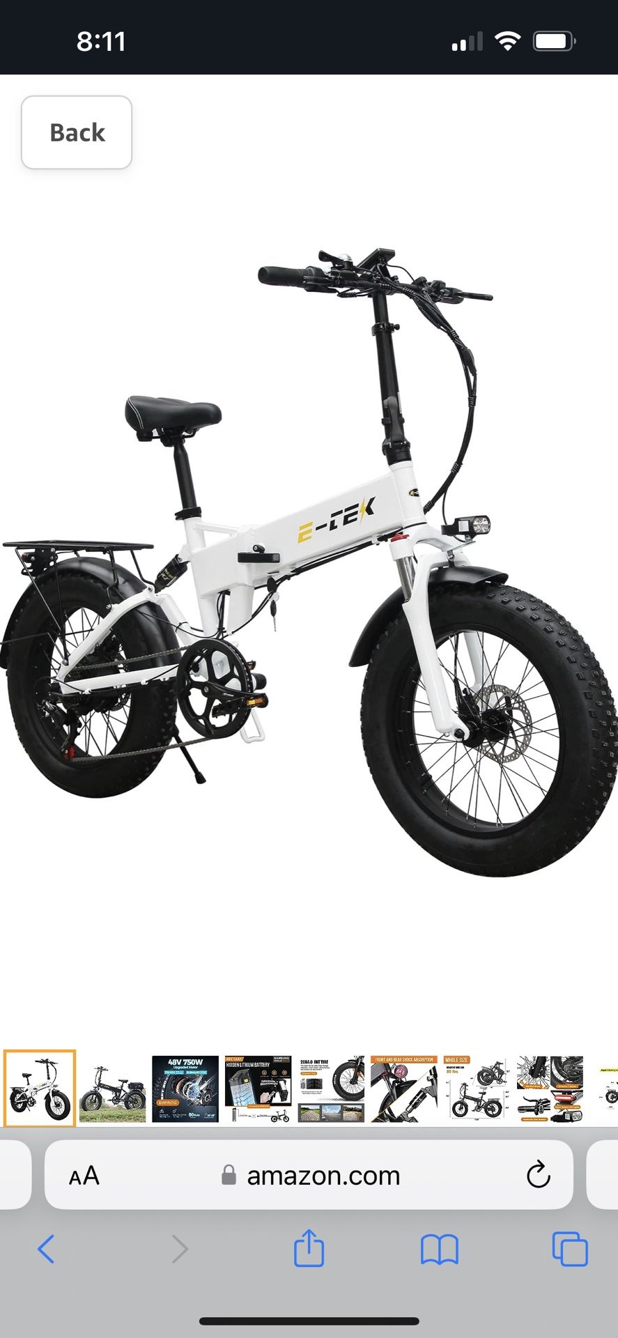 ETEK Royal X E-bike. New Currently Selling On Amazon For $2199. 