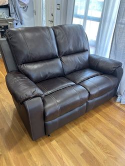 Ashley McGann Faux Leather Loveseat And Recliner