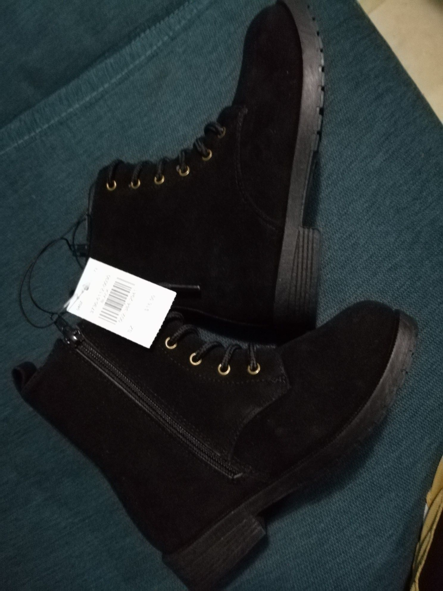 Girls Youth Size 11 Black Suede Winter Fall Boots