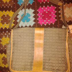 Coach Laptop Carry Bag! Monogrammed Light Brown/Tan Colored Tons Of Space,  In Great Shape!!