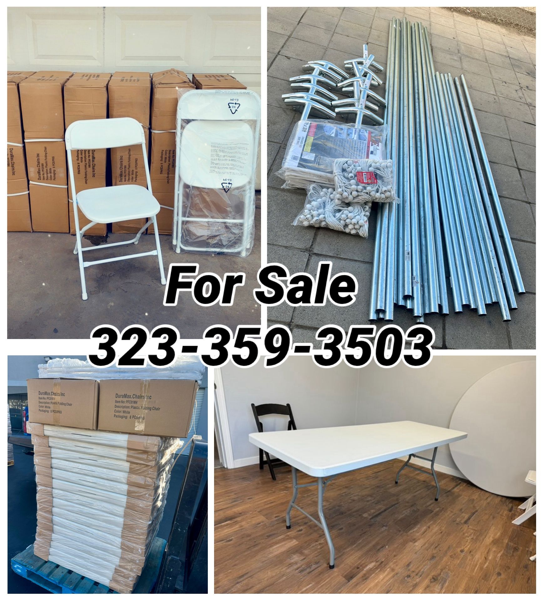 New Chairs, Tables & Canopies For Sale