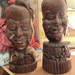 Wood Carvings Head Over 12 inches Height 