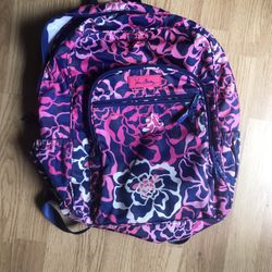 Vera Bradley Book bag Bookbag Backpack Back Pack 