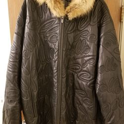 Pelle Pelle Leather & Fur Coat