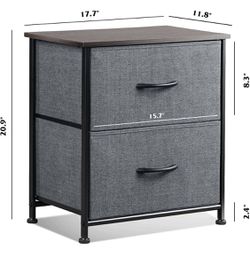 WLIVE  2 Drawer Fabric Storage Dresser Assembly 2021 