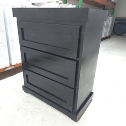 Brand New Black3 Drawer  Dresser With Secret Compartment 