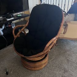 Swivel Bamboo Rocker