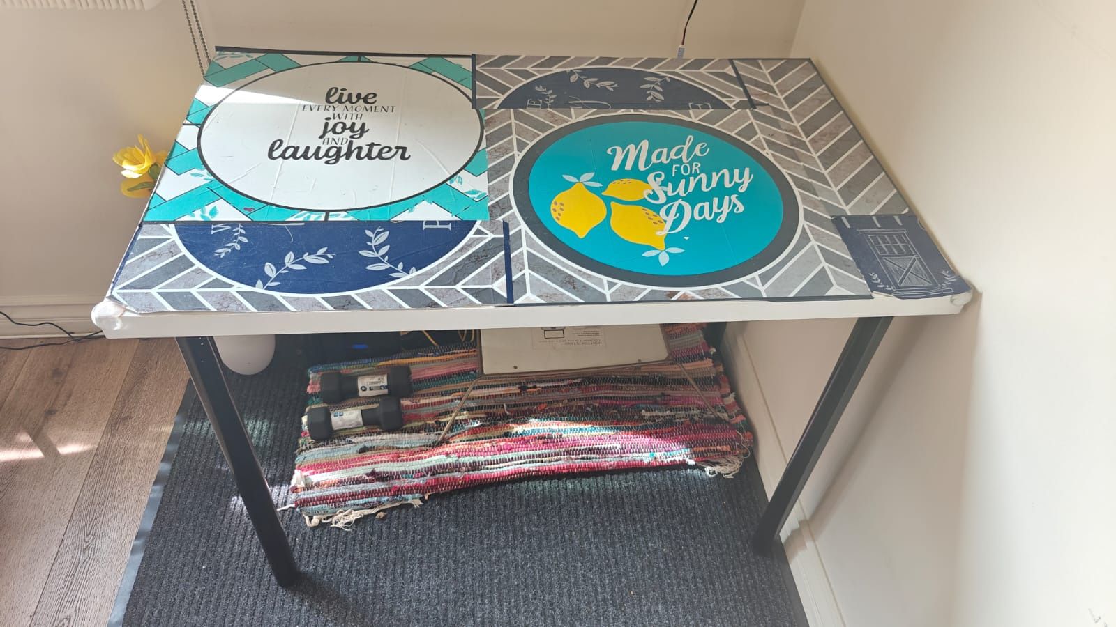 Colorful Table / Study Desk – Great Condition-Move out Sale- Easy To Dismantle