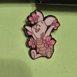 Disney Winnie The Pooh Piglet Cherry Blossom Enamel Metal Pin Blind Box Series 