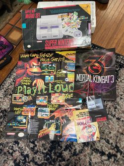 Super Nintendo empty box only with the paperwork