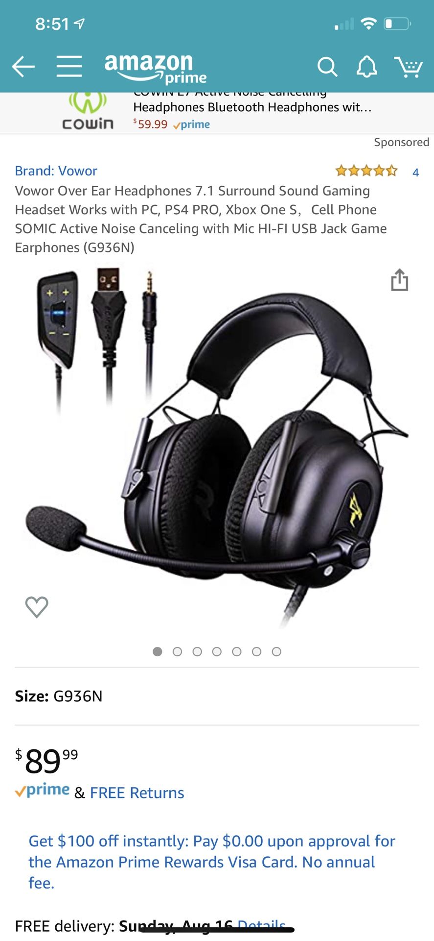 Vowor Sonic g936n gaming headset for Sale in Los Angeles CA OfferUp